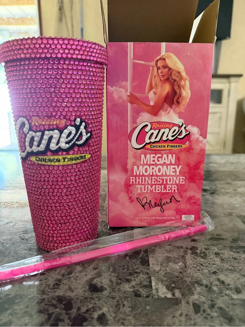 Megan Moroney Pink Rhinestone Tumbler